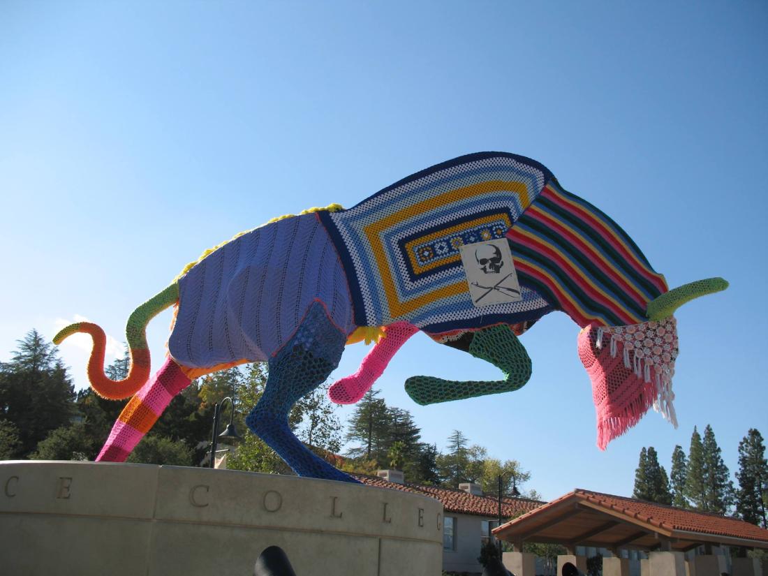 Brahma Bull Got Yarn Bombed