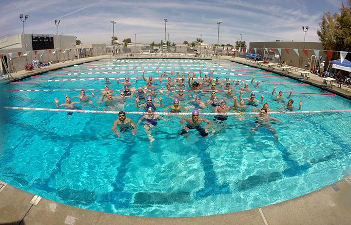 Group of Students in a Pool 