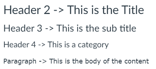 Sample Header Options 