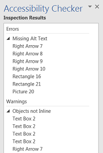 Word Accessibility Results