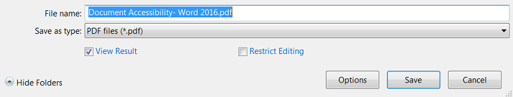 Word Save Screenshot