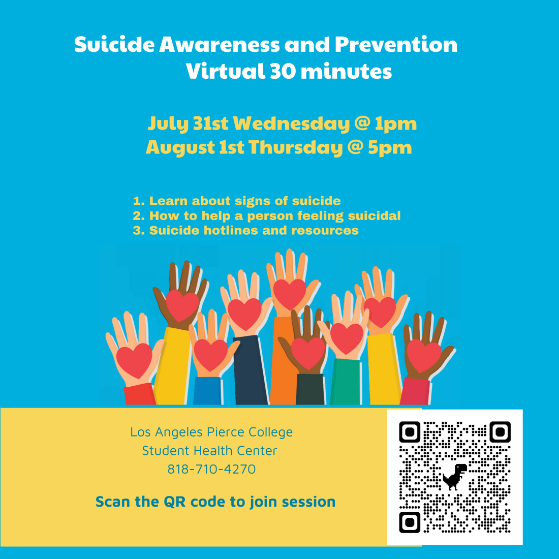Virtual Suicide awareness and prevention workshop