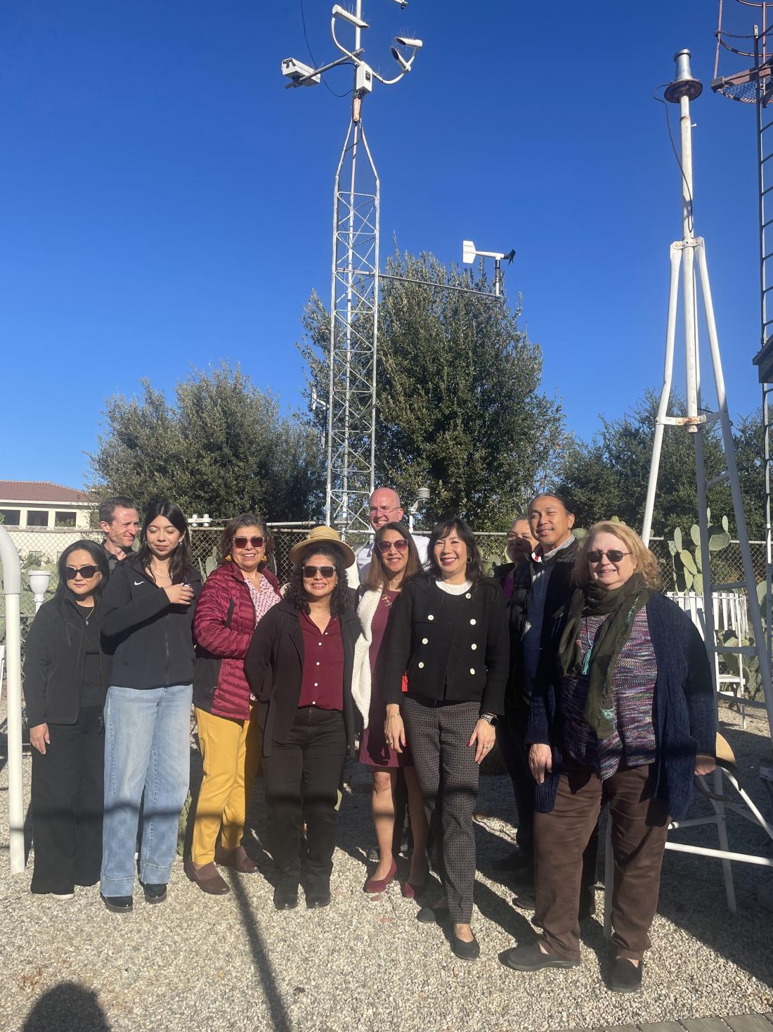 group at weather station