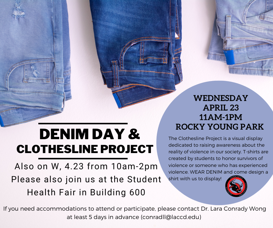  Denim Day and Clothesline Project